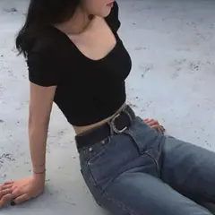 GENERICO - Basico Mujer Top Rip Daniela Galvez Negro