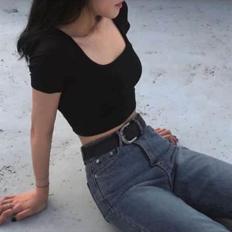 Basico Mujer Top Rip Daniela Galvez Negro