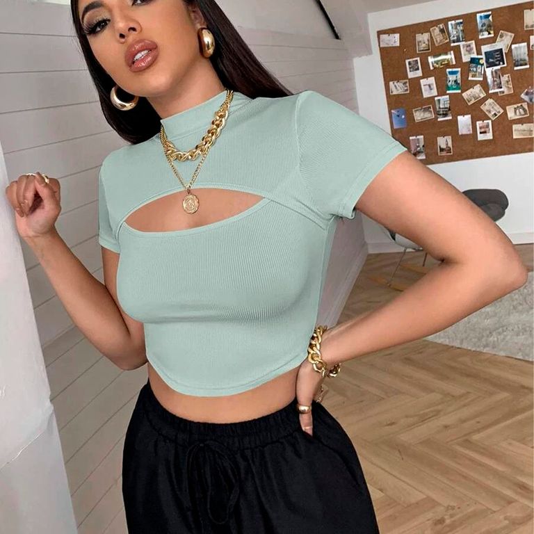 Basico Mujer Top Rip Giorgia French Manzana