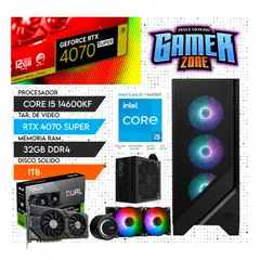 PC GAMER CINTEL CORE I5 14600KF , RTX 4070 SUPER 12GB , SSD 1TB , RAM 32GB.