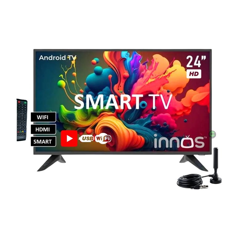 Televisor INNOS 24 LED HD Smart TV S2401KU Android y Antena HD