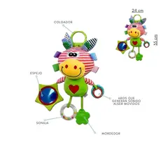 GENERICO - Sonajero Sensorial Lelebe con espejo - jirafa