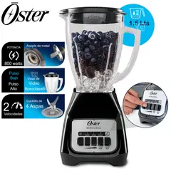 OSTER - Licuadora 2 Vel más pulso vaso de vidrio BLSTKAGBPB