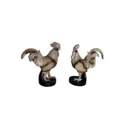 GENERICO - SET X 2 GALLOS 10 x 6 x 13 cm