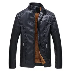 TIOZONEY - Chaqueta Cuero Hombre