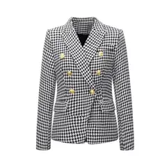 TIOZONEY - Blazer para Mujer - Negro.