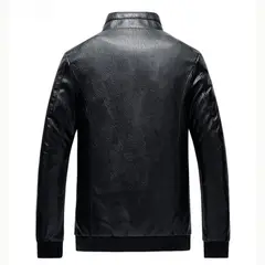 TIOZONEY - Chaqueta casual de PU para hombre