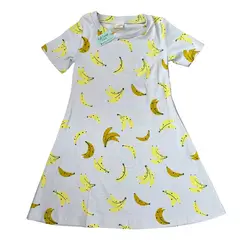 RED CARROT - Vestido celeste con platanos