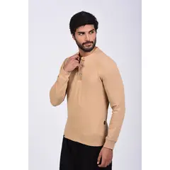 STEALTH - Polo Manga Larga Cuello Henley Hombre