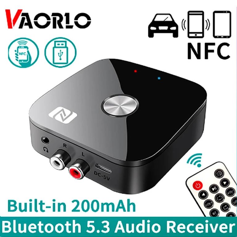 Receptor de Audio T68 con Bluetooth 53 NFC 35mm AUX RCA