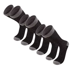 SILVERA NANOTECH - Medias de vestir de algodón pima para hombre y mujer 3 pack clásicas