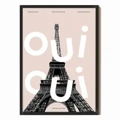 ALOP - Cuadro con Marco Negro Oui Oui II 70x50