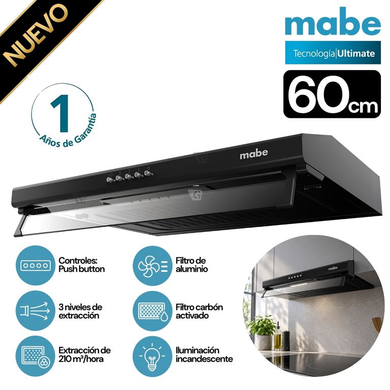 Campana Extractora CMU6020PB0 60cm Negro