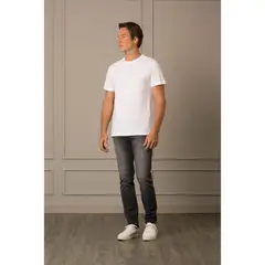 VELEZ - Vélez Polo Perú Cuello Redondo Hombre Básica Jersey Blanco