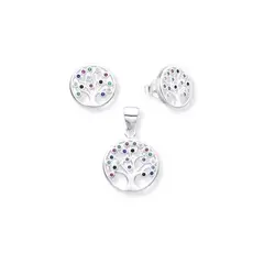 ESPIRAL ROJO - Juego Arbol de la Vida Brillos Colores - Plata