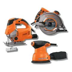 TRUPER - Combo sierra circular 1500w + caladora + lijadora orbital 260w