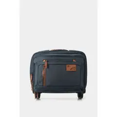 VELEZ - Vélez Maleta Ejecutiva Lona Por Cuero 16" Living Azul Oscuro