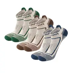 SILVERA NANOTECH - Medias taloneras deportivas running ciclismo gym fútbol entreno 3-pack