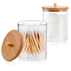 MINARI - Set X2 Organizador Acrílico de Hisopos Elegante A40