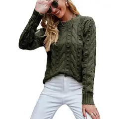 TIOZONEY - Sweater Cuello Redondo Mujer