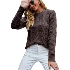 TIOZONEY - Sweater Cuello Redondo Mujer