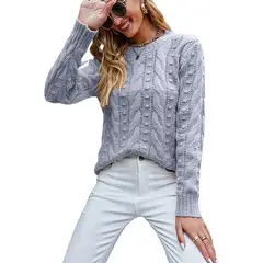 TIOZONEY - Sweater Cuello Redondo Mujer