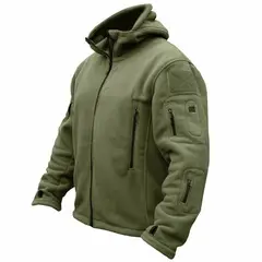 TIOZONEY - Abrigo de capucha térmica para hombres - Verde