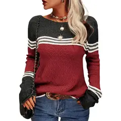 TIOZONEY - Sweater Cuello Redondo Mujer