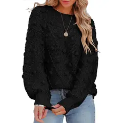 TIOZONEY - Sweater Cuello Redondo Mujer