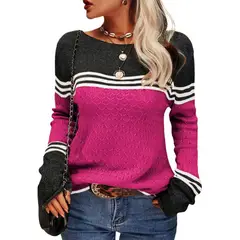 TIOZONEY - Sweater Cuello Redondo Mujer