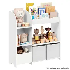DIBA MUEBLES - Librero Organizador Infantil Kawa Blanco