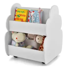 DIBA MUEBLES - Juguetero Infantil con Ruedas Rioko Blanco