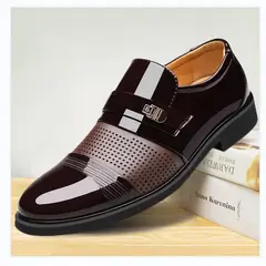 TIOZONEY - Zapatos de PU para hombre-Negro
