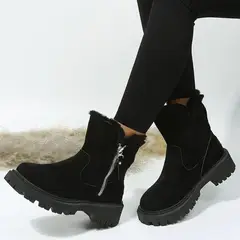 TIOZONEY - Botas de nieve de felpa gruesa para mujer