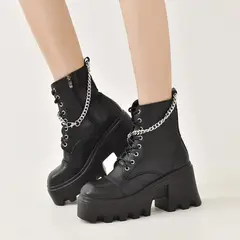 TIOZONEY - Botas Mujer - Negro