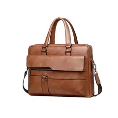TIOZONEY - Maletín Portafolio Bolso PU Ecológico Notebook para Hombre