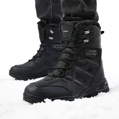 TIOZONEY - Botas de nieve para hombre con suela gruesa