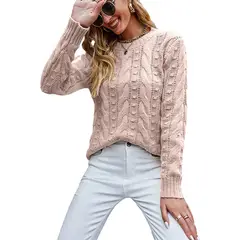 TIOZONEY - Sweater Cuello Redondo Mujer