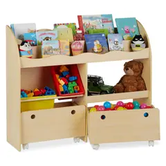 DIBA MUEBLES - Juguetero Infantil Multiusos con Rueda Sakamoto