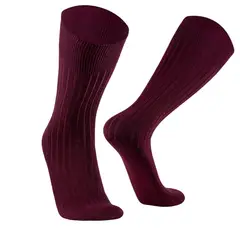 SILVERA NANOTECH - Medias escolares para niña niño algodón peruano - Guinda