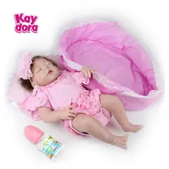 TIOZONEY - 22 pulgadas silicona completa suave muñecas Reborn 55cm Boneca chico B