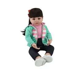 TIOZONEY - Muñeca bebe reborn vinilo de silicona juguetes para 48cm