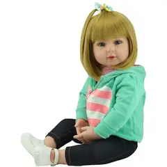 TIOZONEY - Muñeca bebe reborn vinilo de silicona juguetes para 48cm