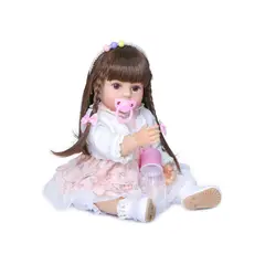 TIOZONEY - Muñeca bebe reborn vinilo de silicona juguetes para 55cm