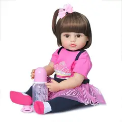 TIOZONEY - Muñeca bebe reborn vinilo de silicona juguetes para 55cm