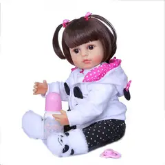 TIOZONEY - Muñeca bebe reborn vinilo de silicona juguetes para 55cm