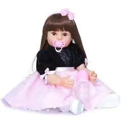 TIOZONEY - Muñeca bebe reborn vinilo de silicona juguetes para 55cm