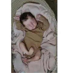 TIOZONEY - Muñeca bebe reborn vinilo de silicona juguetes para 48cm