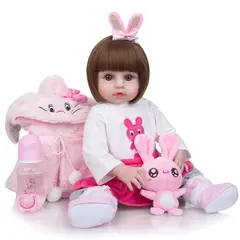 TIOZONEY - Muñeca bebe reborn vinilo de silicona juguetes para 48cm
