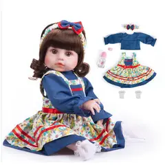 TIOZONEY - Muñeca bebe reborn vinilo de silicona juguetes para 48cm